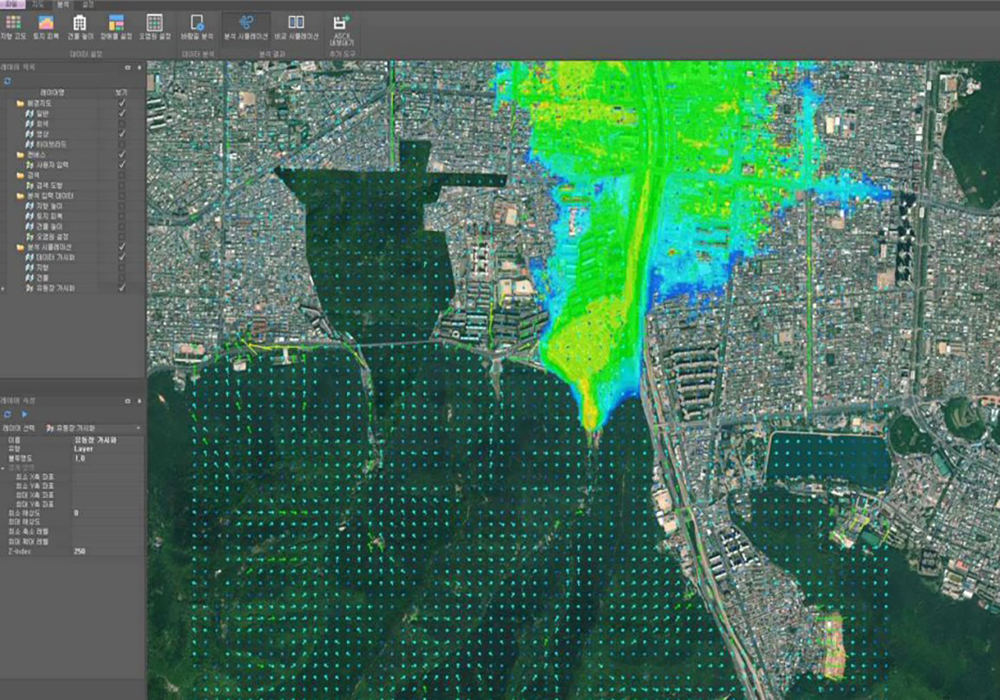 미세먼지 확산 예측을 위한 공간정보 기반 바람 유동 시뮬레이션 기술 개발